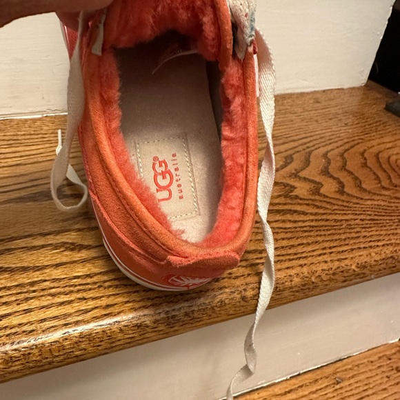 Fur Lined red UGG sneakers. Size 8.5. Have never been worn out of the house. - Picture 4 of 11